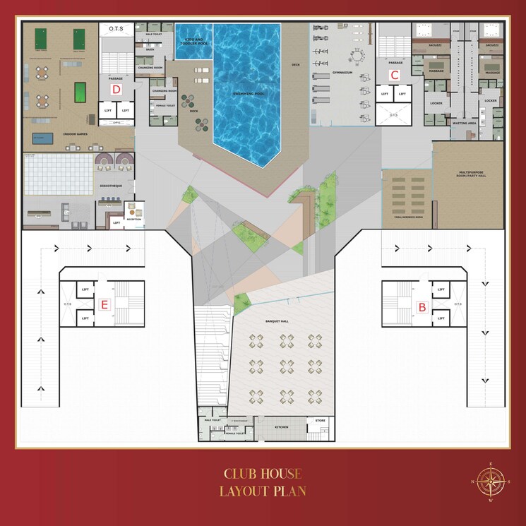 Floor Plan, vesu 3 Bedroom 2600 Sq.Ft. Apartment In Vesu Surat 8737420