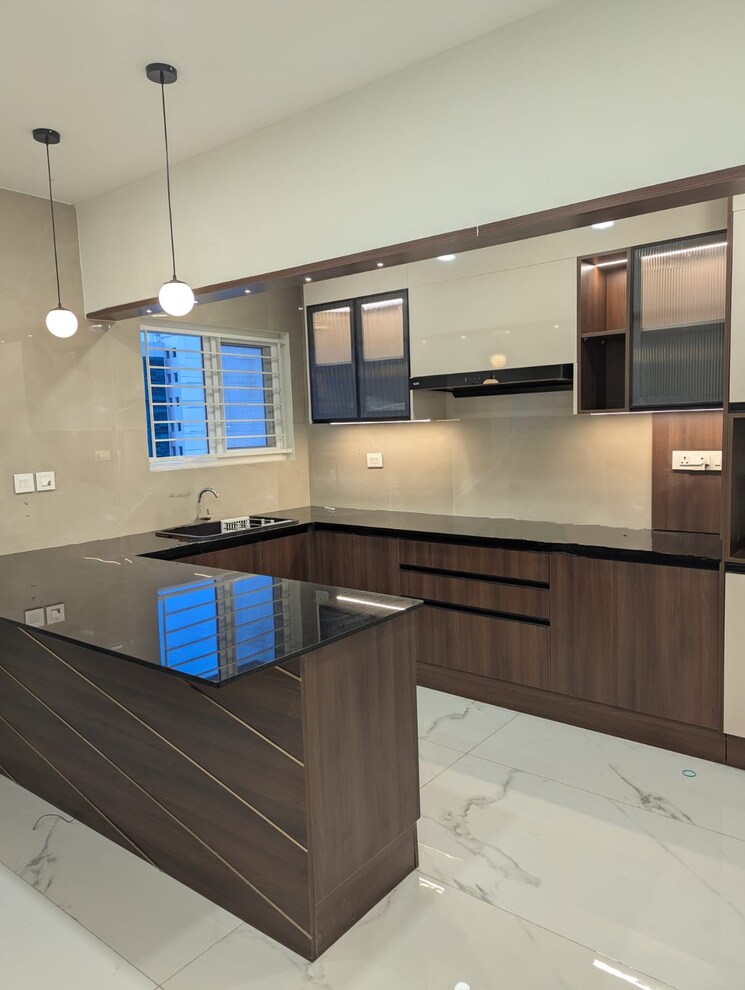 Kitchen, bollineni-bion 3 Bedroom 1965 Sq.Ft. Apartment In Kothaguda Hyderabad 8737231