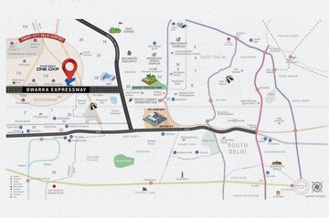3.5 BHK Apartment – Map Location View at Smart World One DXP, Sector 113 - for Sale