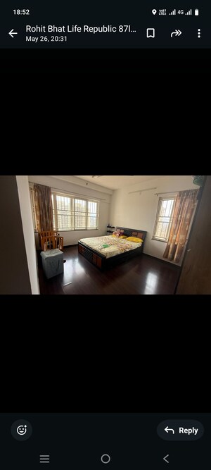 Bedroom in 2 BHK Apartment at Kolte Patil Life Republic, Hinjewadi – for Sale