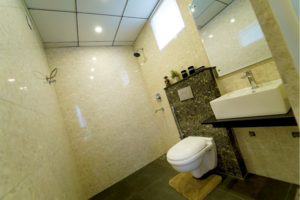 Bathroom in 3 BHK Apartment at Maxxus Elanza, Nagla Road – for Sale