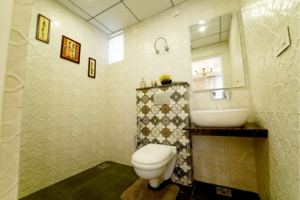 Bathroom in 3 BHK Apartment at Maxxus Elanza, Nagla Road – for Sale