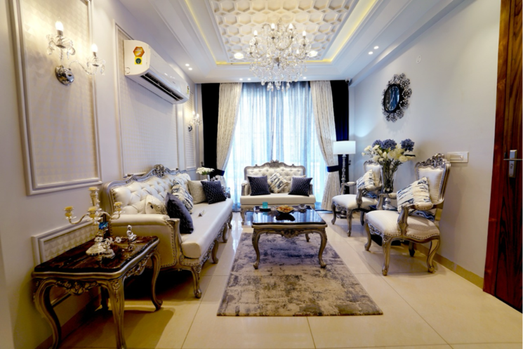 Living Room, maxxus-elanza 3 Bedroom 1100 Sq.Ft. Apartment In Nagla Road Zirakpur 8738297