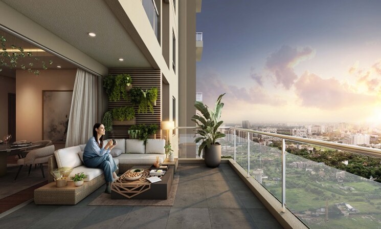 Balcony, new town action area ii 3 Bedroom 1556 Sq.Ft. Apartment In New Town Action Area ii Kolkata 8738515