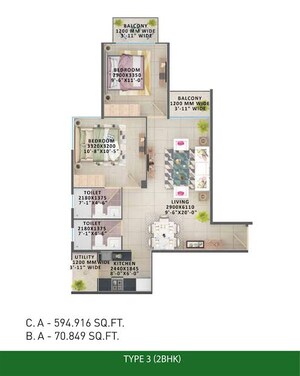 Master Plan in 2 BHK Apartment at Signature Orchard Avenue 2, Sector 93 – for Sale