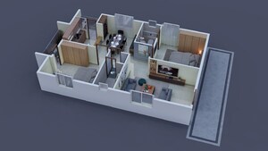 Floor Plan in 2 BHK Apartment at Good Time Shreevatsavam, Isnapur – for Sale