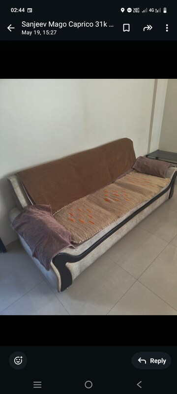 Bedroom in 2 BHK Apartment at Rama Capriccio Phase I, Wakad – for Rent