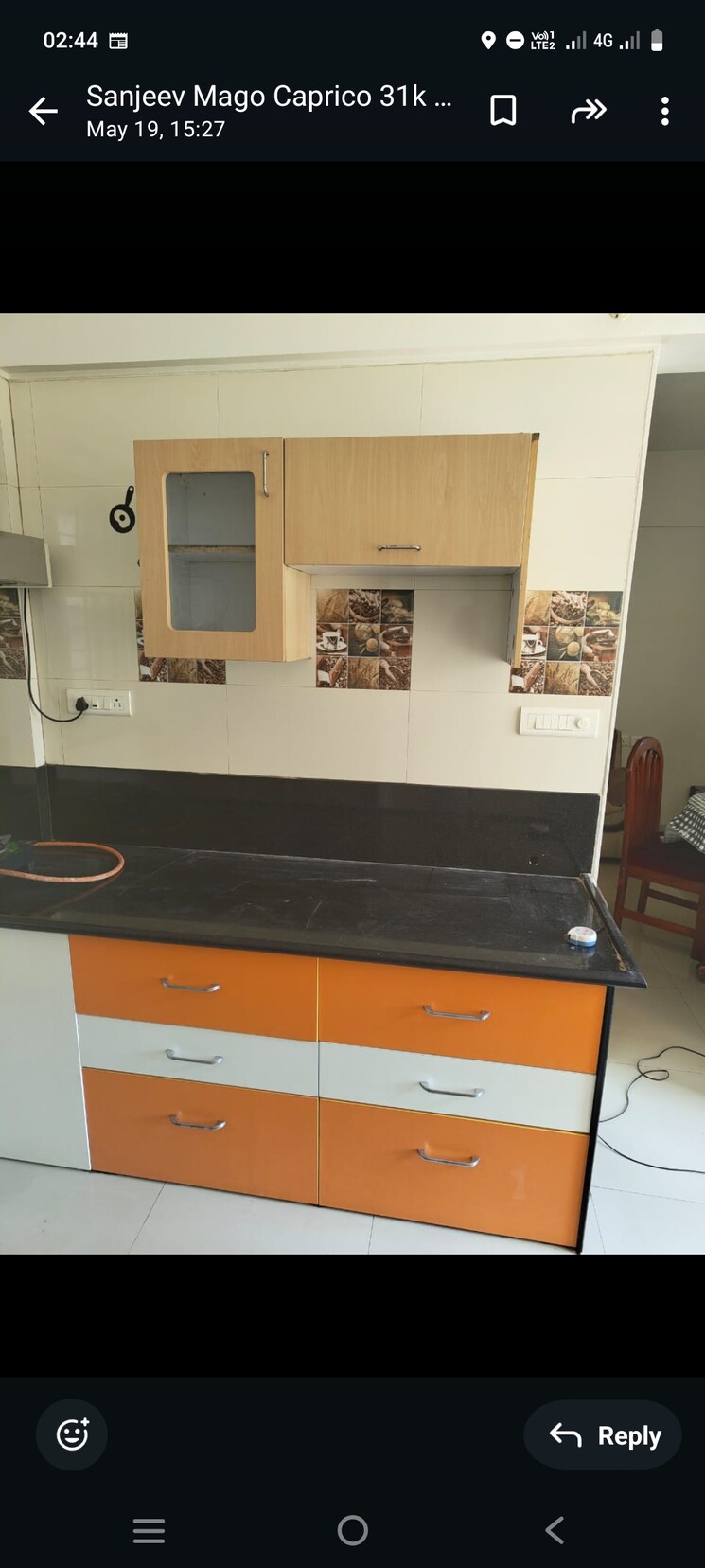 Kitchen, rama-capriccio-phase-i 2 Bedroom 1150 Sq.Ft. Apartment In Wakad Pune 8738693