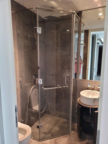 Bathroom in 3 BHK Apartment at Adani Ten BKC, Bandra East – for Rent