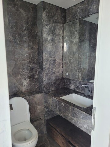 Bathroom in 3 BHK Apartment at Adani Ten BKC, Bandra East – for Rent
