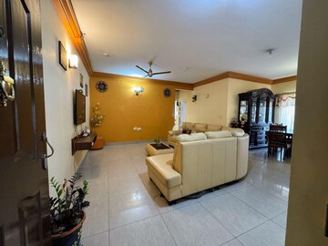 Living Room in 3 BHK Apartment at Godrej Woodsman Estate, Hebbal – for Rent