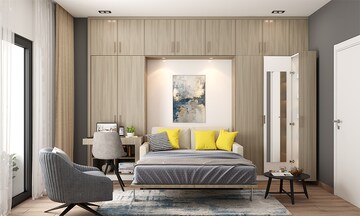 Living Room in 3 BHK Apartment at Cybercity Trevita, Kothaguda – for Sale