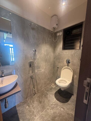 Bathroom in 1 BHK Apartment at Chaitanya Anand Lunkhod CHSL, Andheri West – for Rent