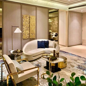Living Room in 4 BHK Apartment at Rustomjee Crown, Prabhadevi – for Rent