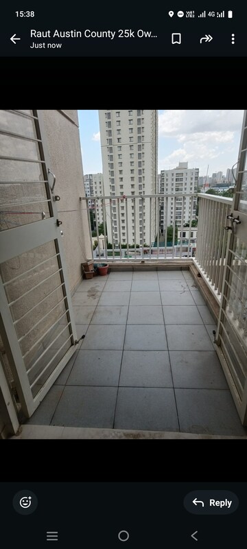 Balcony in 2 BHK Apartment at Austin County, Tathawade – for Rent