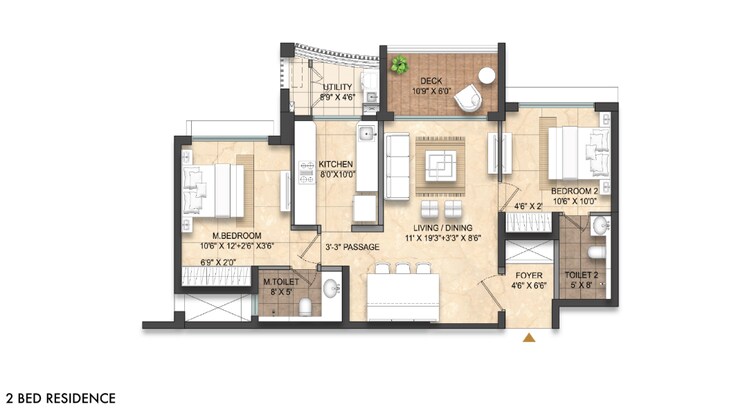 Floor Plan, lodha-divino 4 Bedroom 1565 Sq.Ft. Apartment In Matunga East Mumbai 8741525