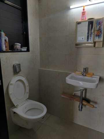 Bathroom in 2 BHK Apartment at Kiran Towers, Malad West – for Rent