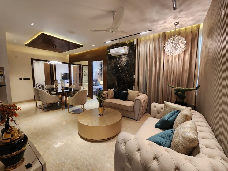 Living Room, maya-green-lotus-utsav 3 Bedroom 2100 Sq.Ft. Apartment In International Airport Road Zirakpur 8742385