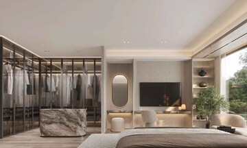 Living Room in 4 BHK Apartment at Enpar Lotus Residency, Lower Parel – for Rent