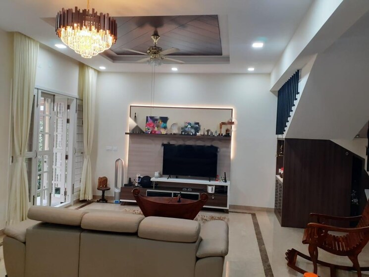 Living Room, prestige-lakeside-habitat-villa 4 Bedroom 3453 Sq.Ft. Apartment In Varthur Bangalore 8743774
