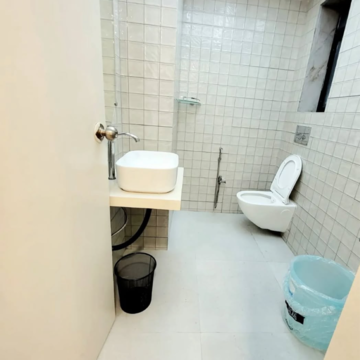 Bathroom in 4 BHK Apartment at Rustomjee Elanza, Ram Nagar – for Rent