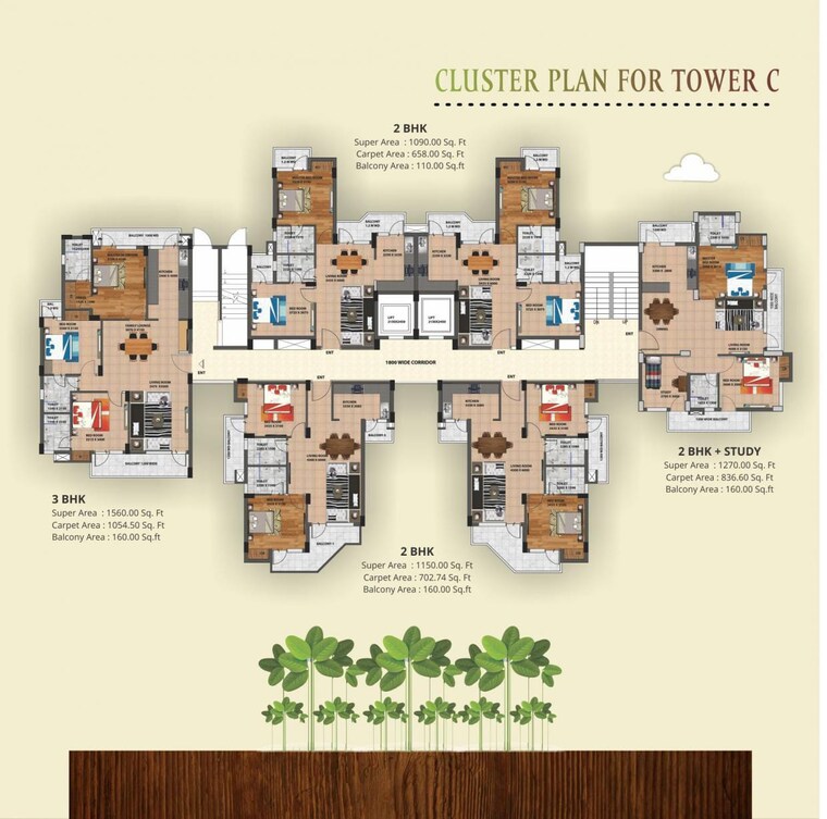 Master Plan, urban-axis-urban-woods 2 Bedroom 1090 Sq.Ft. Apartment In Sushant Golf City Lucknow 8746325