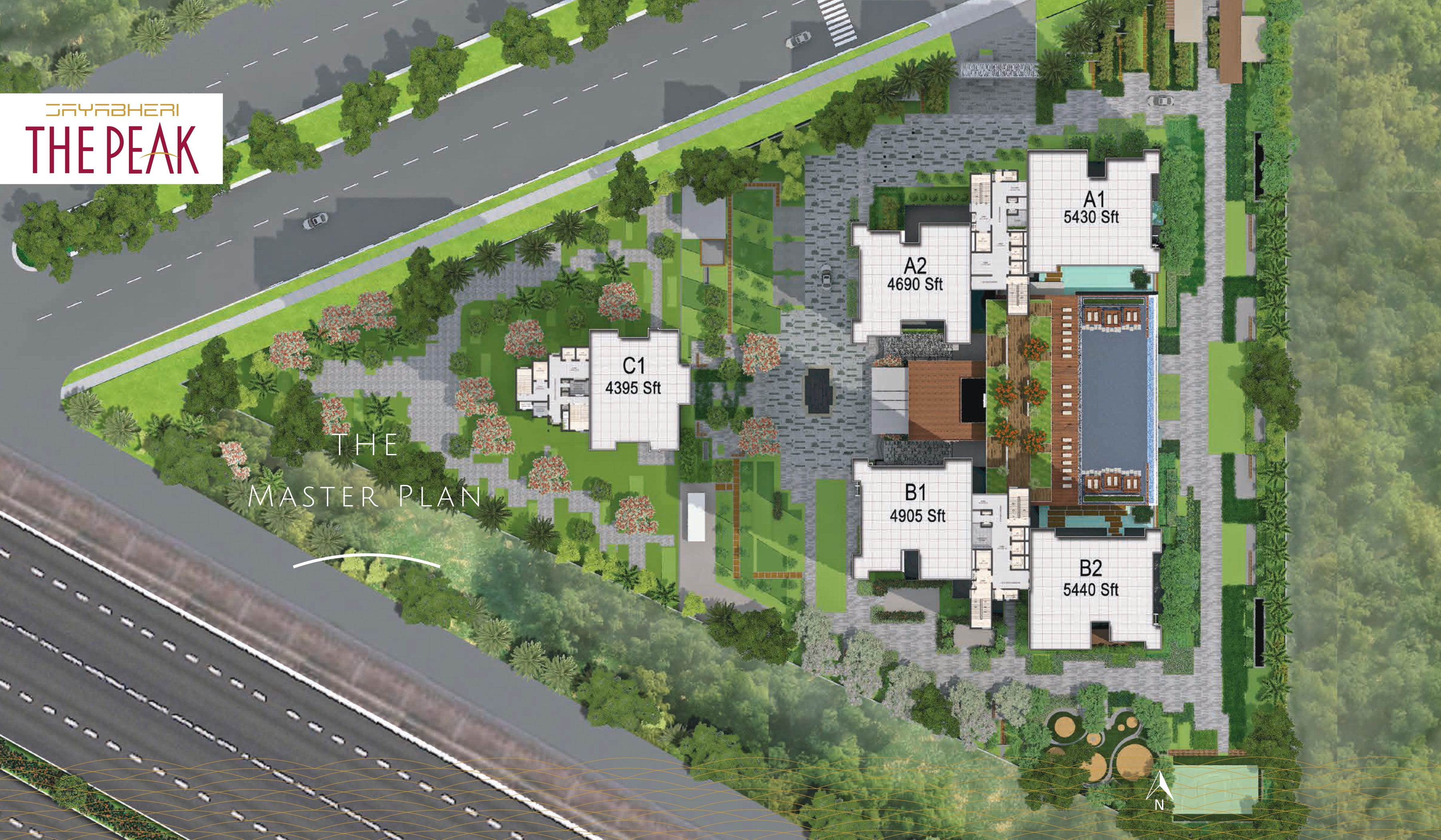 4 BHK + Pooja Room,Servant Room,Study Room 5440 Sq.Ft. Apartment in Jayabheri The Peaks