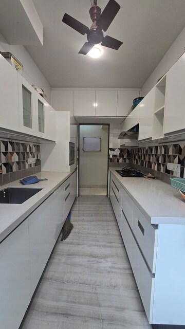 Kitchen in 3 BHK Apartment at Happy Valley, Manpada – for Rent