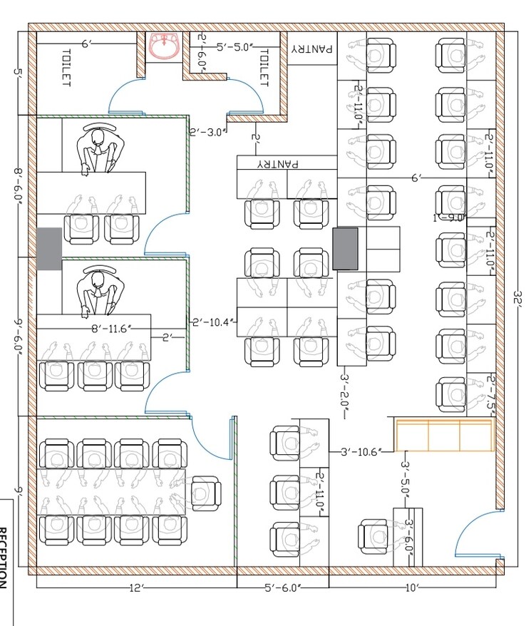Floor Plan, netaji subhash place Commercial Office Space 1412 Sq.Ft. In Netaji Subhash Place Delhi 8747116
