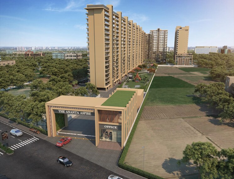 Exterior View, the-ananta-aspire 3 Bedroom 1853 Sq.Ft. Apartment In Utrathiya Zirakpur 8747250