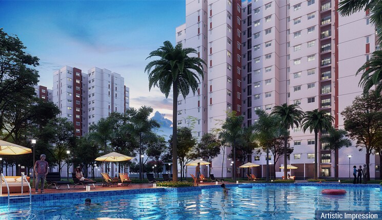 Swimming Pool, shriram-107-south-east 2 Bedroom 752 Sq.Ft. Apartment In Attibele Bangalore 8747355