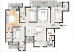 4 BHK + Study Room 2800 Sq.Ft. Apartment in ATS Homekraft Sanctuary