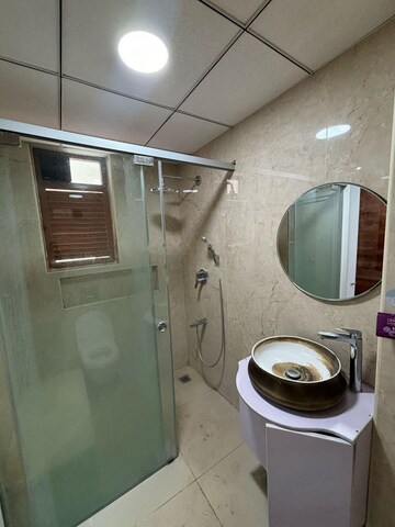 Bathroom in 4 BHK Apartment at Sreenidhi Jeevanadi Sanskar, Kodigehalli – for Rent
