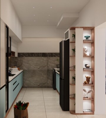 Kitchen in 3 BHK Apartment at Prestige Waterford, Whitefield – for Rent