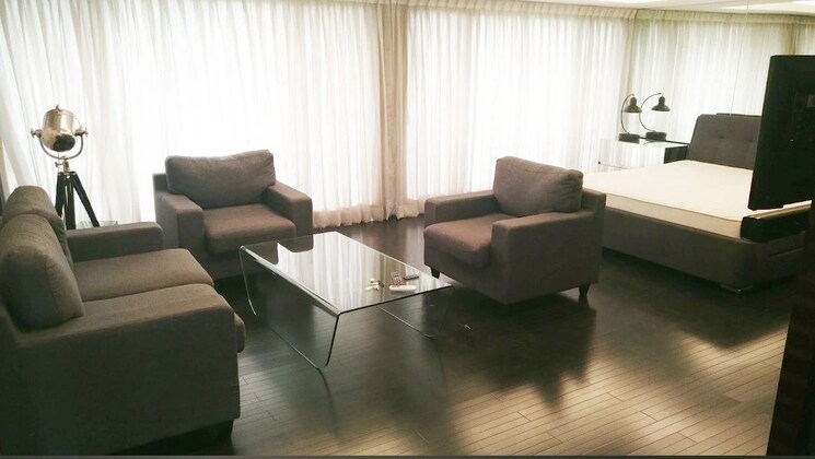 Living Room, maple-wood 1 Bedroom 565 Sq.Ft. Apartment In Kalyani Nagar Pune 8748055