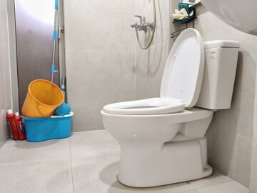 Bathroom in 1 BHK Apartment at Hiranandani Lavinia, Ghodbunder Road – for Rent