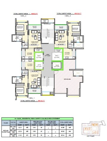 Floor Plan in 2 BHK Apartment at Mihir Amara, Wakad – for Sale