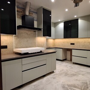 Kitchen in 4 BHK Builder Floor at Sushant Lok I – for Sale