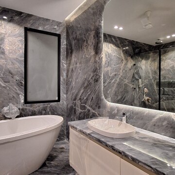 Bathroom in 4 BHK Builder Floor at Sushant Lok I – for Sale