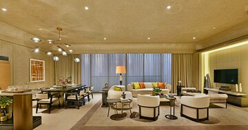 Living Room in 5 BHK Apartment at Rustomjee Crown, Prabhadevi – for Sale
