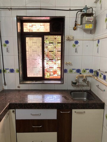 Kitchen in 1 RK Apartment at Piramal Nagar CHS, Goregaon West – for Rent