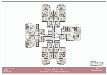 Master Plan in 3 BHK Apartment at Jaypee Klassic Arcade, Sector 134 – for Rent