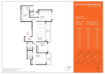 3 BHK Apartment For Sale in Godrej MSR City, Shettigere