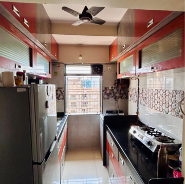 Kitchen in 2 BHK Apartment at Romell Empress, Ic Colony – for Sale