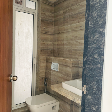 Bathroom in 3 BHK Apartment at Runwal Nirvana, Dhabholkar Wadi – for Rent