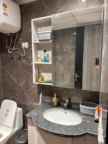 Bathroom in 3 BHK Apartment at Saya Gold Avenue, Vaibhav Khand – for Rent