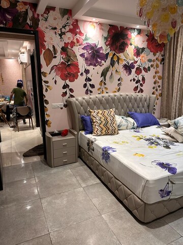 Bedroom in 3 BHK Apartment at Saya Gold Avenue, Vaibhav Khand – for Rent