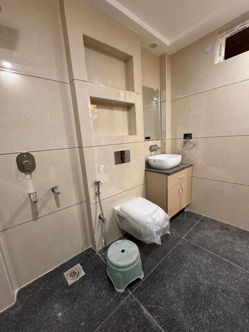 Bathroom in 3 BHK Apartment at Anuradha Apartments CGHS, Paschim Vihar – for Rent