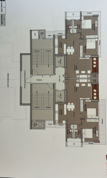 Floor Plan in 3 BHK Apartment at Ruparel Jewel, Parel – for Sale