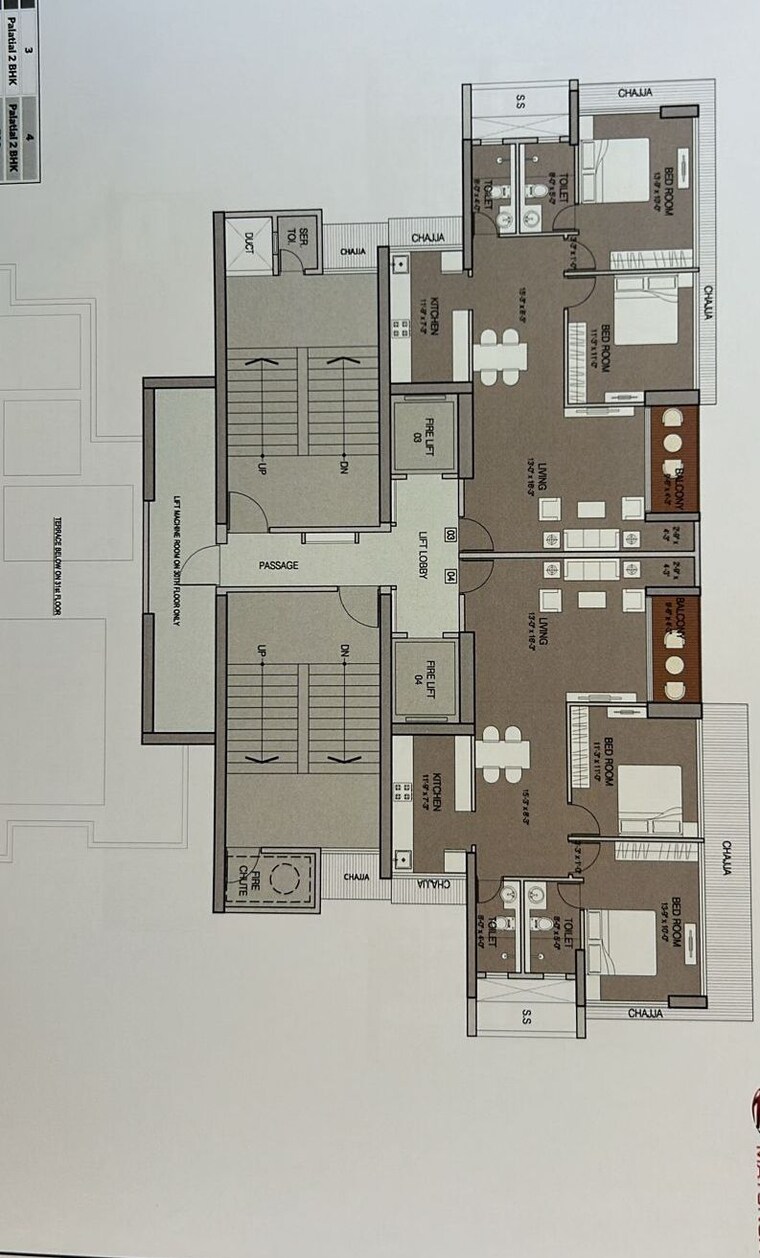 Floor Plan, ruparel-jewel 3 Bedroom 2297 Sq.Ft. Apartment In Parel Mumbai 8752818